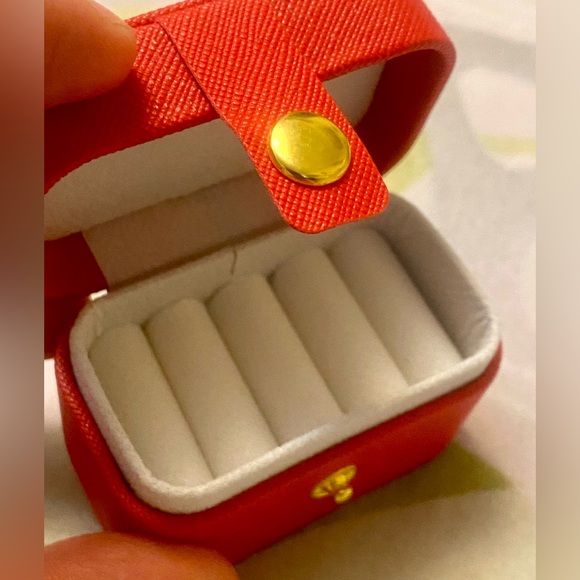Red Jewelry Box with Gold Button 🌸💎❤️ - Picture 3 of 4